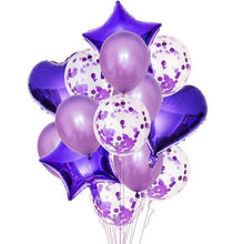 Load image into Gallery viewer, 14Pcs Multi Confetti Balloons For Happy Birthday Party Balloons In Several Luxury Variant Helium Ballons For Celebrations for Boy Girls and  Babies party
