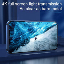 Load image into Gallery viewer, 5Pcs 20000D Black Transparent Screen Protector for iPhone 14 13 12 mini 11 Pro X XS Max XR SE 9H 2.5D Clear Tempered Glass Film Edge to Edge Case Friendly Screen Protection Film For iPhone
