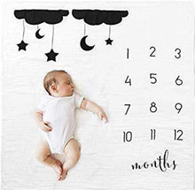 Load image into Gallery viewer, Newborn baby Monthly Growth  Blanket Photography Props Background Cloth For Baby
