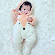 Load image into Gallery viewer, Elegant Baby Clothes Rompers Jumpsuits Newborn Cartoon Little Bee Rabbit Ears Zipper Clothes Cotton Jackets For Kids
