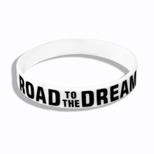 Load image into Gallery viewer, New Trend Motivation "The Road to Dreams" "Never Give Up"  Inspirational Silicone Rubber Bracelet Elastic Band  Brecelet for Women and Men In Unisex Design
