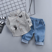 Load image into Gallery viewer, Modern Luxury Classic style Fall Baby Boys and Girls Clothing Set T-shirt Tops Pant Tracksuits Outfits For Kids
