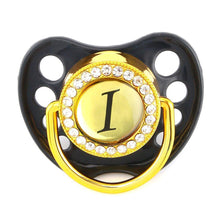 Load image into Gallery viewer, Baby Name Initial Letters Silicone Newborn Kids Dummy Pacifier Nipple Baby Soother Holder Great Babies Gift
