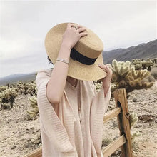 Load image into Gallery viewer, Women’s Straw Fedora with Metallic Bee Accent
