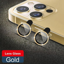 Load image into Gallery viewer, Glitter Diamond Camera Lens Protector For Iphone 13 Pro Max Mini Camera Metal Ring Glass For Iphone 12 11 Pro Max Protective Cap Diamond Glitter Camera Lens Protector On For Iphone
