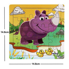 Load image into Gallery viewer, 38 Style Cartoon Wooden Puzzle Children Animal/ Vehicle Toy For  2-6 Year Baby Early Educational Toys for Kids
