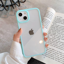 Load image into Gallery viewer, Unisex Cute Shockproof Silicone Bumper Phone Case For iPhone 14 11 12 13 Pro Max Colorful Transparent Protection Back Cover Silicone Protective Cover For iPhone
