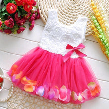 Load image into Gallery viewer, Luxury Modern Handmade Girls Sweetness Flower Kids Dress Princess Summer Sleeveless Mini Tutu Dress Childs Bow Pink Yellow Red Girls Clothing Dress
