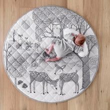 Load image into Gallery viewer, Home Nordic Forest Animals Print Baby Toddler Soft Cotton Grid Crawling Play Climbing Mat Carpet For Kids
