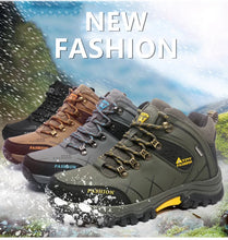Load image into Gallery viewer, Brand Men Winter Snow Boots Waterproof Leather Sneakers Super  Warm Men's Boots Outdoor Male Hiking Boots Work Shoes Size 39-47

