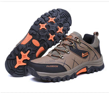 Load image into Gallery viewer, Brand Men Winter Snow Boots Waterproof Leather Sneakers Super  Warm Men's Boots Outdoor Male Hiking Boots Work Shoes Size 39-47
