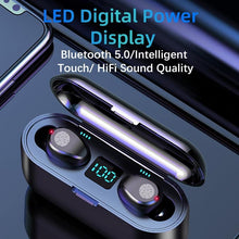 Load image into Gallery viewer, Wireless Headphones Bluetooth 5.0 Earphone TWS HIFI Mini In-ear Sports Running Headset Support iOS/Android Phones HD Call
