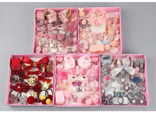 Load image into Gallery viewer, Luxury ModernBaby Girl Headband Set 18Pcs for Children's Turban Darling Bows Kids Headwear Elastic Hair Bands Clips Hairpins Sets
