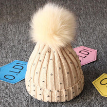 Load image into Gallery viewer, Trend Cute Newborn Baby Winter Warm Hats Infant Kids Girls Boys Knit Hat With Pompom Ball Beanie Caps For Girls
