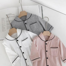 Load image into Gallery viewer, Newborn Baby Girl Boy Rompers Cotton Autumn Spring Infant Toddler Jumpsuit With Collar Pocket In Modern Style
