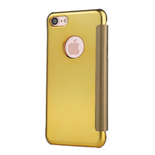Load image into Gallery viewer, Luxury iphone Flip Case iphone 11 12 13 14 Cover Clear View Windows Mirror Magnetized Simple Closure Unique Flip Phone Stylish Case For iPhone
