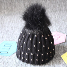 Load image into Gallery viewer, Trend Cute Newborn Baby Winter Warm Hats Infant Kids Girls Boys Knit Hat With Pompom Ball Beanie Caps For Girls
