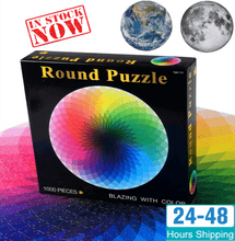 Load image into Gallery viewer, 1000PCS/SETColorful Rainbow Round Geometrical Photo Planet  Puzzle Adult Kids Educational Toy Puzzle
