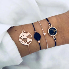 Load image into Gallery viewer, Boho Rose Map Bracelets &amp; Bangles for Women Bohemian Round  Charm Bracelet Set Fashion Multilayer Accessories Luxury Jewelry
