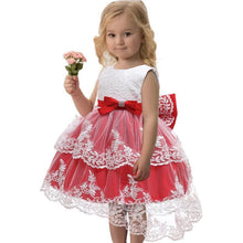Load image into Gallery viewer, 1st Birthday Dress For Baby Girl Clothes Princess Ceremony  Pink Blue Red Dresses Excellent Look Unique Design
