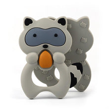 Load image into Gallery viewer, 2pcs Cartoon Baby Teether Animal Silicone Teether Raccoon Elephant Koala Giraffe  Baby Teething Toys Accessories Perfect Toy For Kids
