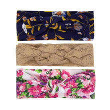 Load image into Gallery viewer, Fashion Baby Nylon Bow Headband Newborn Bowknot Round Ball Head wrap Flower Turban Girls Hair Bands Bow For Kids
