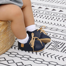 Load image into Gallery viewer, Unisex Baby Luxury Soft Leather Shoes Newborn Rubber Soft Sole First Walkers Toddler Shoes For Everyday Wear For Boys And Girls
