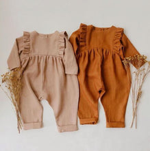 Load image into Gallery viewer, Modern Handamde Girls Jumpsuit Long Sleeve Romper Overalls Autumn Clothes For Baby Cotton Line In Elegant Autmn Style
