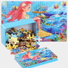 Load image into Gallery viewer, New 60 Pieces Wooden Toys Puzzle Kids Toy Cartoon Animal Wood Toys Puzzles For Child Early Educational Learning Toys for Children
