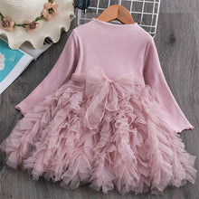 Load image into Gallery viewer, Modern Winter Flower Long Sleeve Smash Cake Baby Girls Dress For 1-5 Year Little Princess
