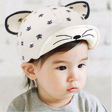 Load image into Gallery viewer, Modern fashion Cute Baby Caps Cute Ear For Baby Girl/Boy Beach Sun Hats Children with Adjustable Snapback Hat For Kids
