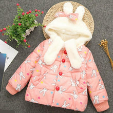 Load image into Gallery viewer, Luxury Newborn Children Plus Cute Hooded Cotton Jacket  Infant Clothing for Baby Girls In Elegant Colorful Design  For Winter
