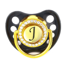 Load image into Gallery viewer, Baby Name Initial Letters Silicone Newborn Kids Dummy Pacifier Nipple Baby Soother Holder Great Babies Gift
