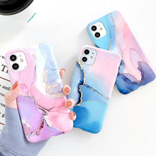 Load image into Gallery viewer, Marble Crack Matte Phone Cases For iphone 12 mini 11 Pro Max SE 2020 XS Max XR X 7 8 Plus Case Cover Silicone Soft TPU IMD Back SIlicon case for Phone
