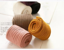 Load image into Gallery viewer, Baby Girl Stretch Leggings Pants Spring and Autumn Toddler Child Knitting Trousers Pink Yellow Color
