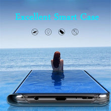 Load image into Gallery viewer, Smart Flip Phone Case For iPhone X XR XS 5 5S SE 7 8 6 6S Plus 11 12 13 Mini Pro Max 2020 Mirror Window Standing Holder Cover  Mirror Screen Smart Plating Case 360 Full Body Ultra Thin Intelligent Protective Case
