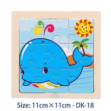 Load image into Gallery viewer, 38 Style Cartoon Wooden Puzzle Children Animal/ Vehicle Toy For  2-6 Year Baby Early Educational Toys for Kids
