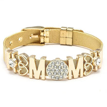 Load image into Gallery viewer, Fashion Stainless Steel Woman and Men Bracelet Mesh Bracelet Set Crystal Heart Anchor Charm Fine Bracelet Bangle For Female Lover
