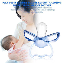 Load image into Gallery viewer, Modern Uniqeu Baby Infant Kids Pacifier Silicone Nipple Cradle Case Holder Travel Storage Cover Anti-drop Pacifiers For Baby and Kids 2 in 1
