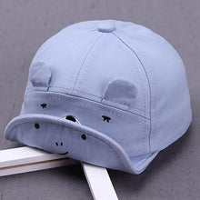 Load image into Gallery viewer, Cartoon Bear Baby Hat Cap Adjustable Baseball Cap Cute Striped Cotton Kids Sun Hat for Baby Boys
