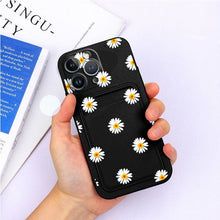 Load image into Gallery viewer, Charming Silicone Soft Anti-Scratch Cases For iPhone 13 Pro Max Case Silicone Wallet Card Holder Cover For iPhone 13 Mini 13ProMax 13Pro Flower Butterfly Beautiful Design Card Holder iPhone Case
