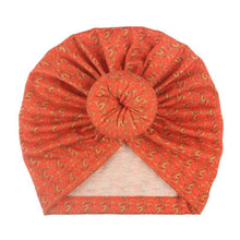 Load image into Gallery viewer, Luxury Modern Donut Baby Beanie Turban Hat Baby Cap Cotton Fruit Print Floral Toddler Baby Girl Cap Design
