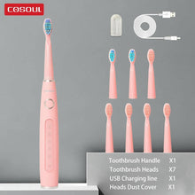 Load image into Gallery viewer, Electric Vibration Toothbrush Sonic Rechargeable Smart Chip Teethbrush Head Replaceable Whitening Healthy Best Gift For Adults And Kids
