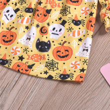 Load image into Gallery viewer, Modern Autmn Colorful Baby Kids Girl Dress For Kids Infant Baby Girls 1-6Years In Hallowen Pumpkin Design Autmn Season
