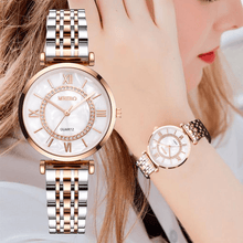 Load image into Gallery viewer, New Luxury Crystal Women Bracelet Watches Top Brand Fashion Diamond Ladies Quartz Watch Steel Female Wristwatch For Women and Girls
