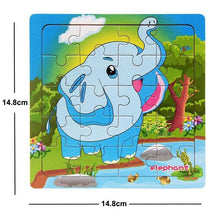 Load image into Gallery viewer, 38 Style Cartoon Wooden Puzzle Children Animal/ Vehicle Toy For  2-6 Year Baby Early Educational Toys for Kids

