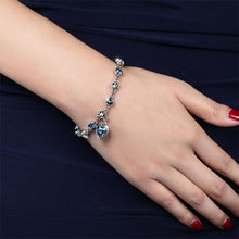 Load image into Gallery viewer, Modern Genuine 925 Sterling Silver Heart Elegant Luxury Bracelets For Women Blue Sapphire Tanzanite Chain Bracelet  Trendy Wedding Gift Fine Jewelry
