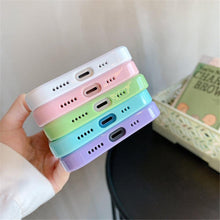 Load image into Gallery viewer, Unisex Cute Shockproof Silicone Bumper Phone Case For iPhone 14 11 12 13 Pro Max Colorful Transparent Protection Back Cover Silicone Protective Cover For iPhone

