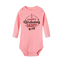 Load image into Gallery viewer, Happy Birthday Daddy Newborn Kids Baby Boys Girls Infant Long Sleeve Jumpsuit ROmper In Modern Designs With Party  Print
