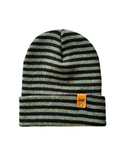 Load image into Gallery viewer, HAAKWEAR Classic RORO Cuffed Beanie / Hat - Black / Green, Made in USA
